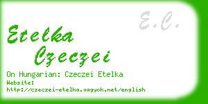 etelka czeczei business card